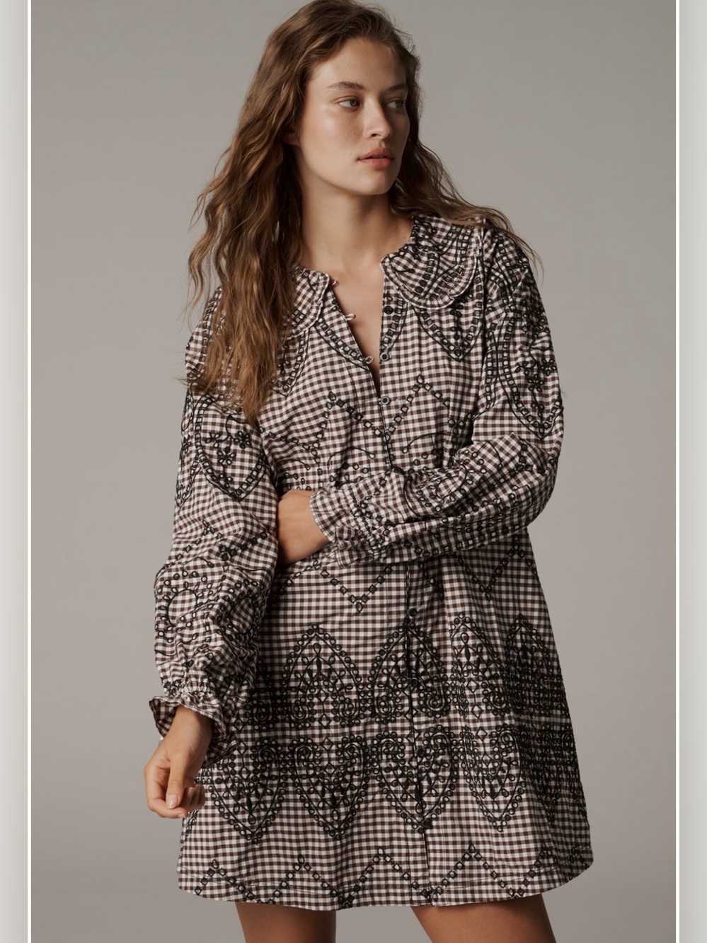 Pilcro Keira Long-Sleeve Shirt Dress